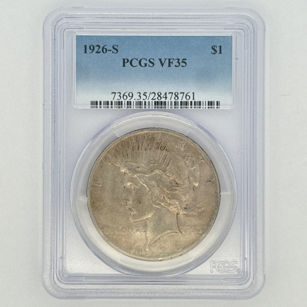 1926-S Peace Silver Dollar VF35 PCGS Graded