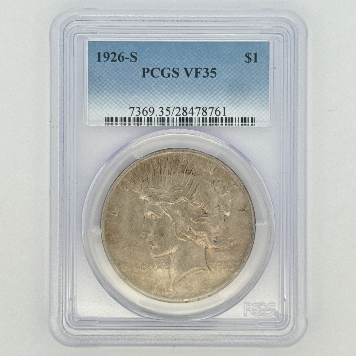 1926-S Peace Silver Dollar VF35 PCGS Graded