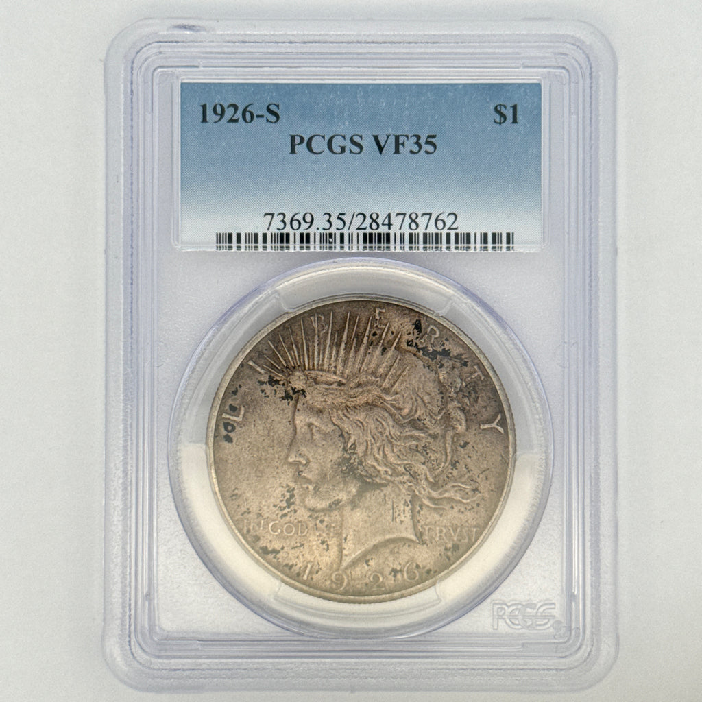 1926-S Peace Silver Dollar VF35 PCGS Graded