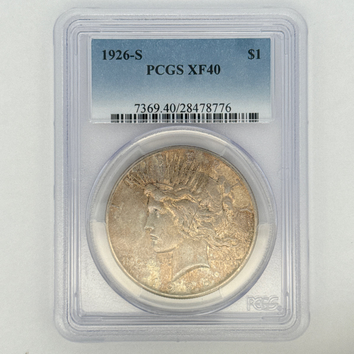 1926-S Peace Silver Dollar XF40 PCGS Graded