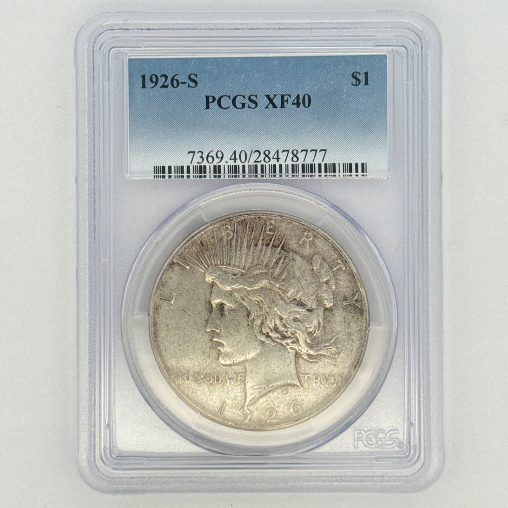 1926-S Peace Silver Dollar XF40 PCGS Graded