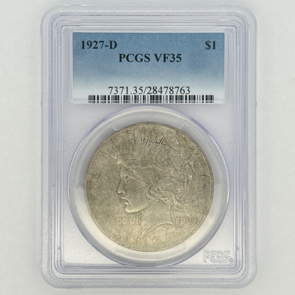 1927-D Peace Silver Dollar VF35 PCGS Graded