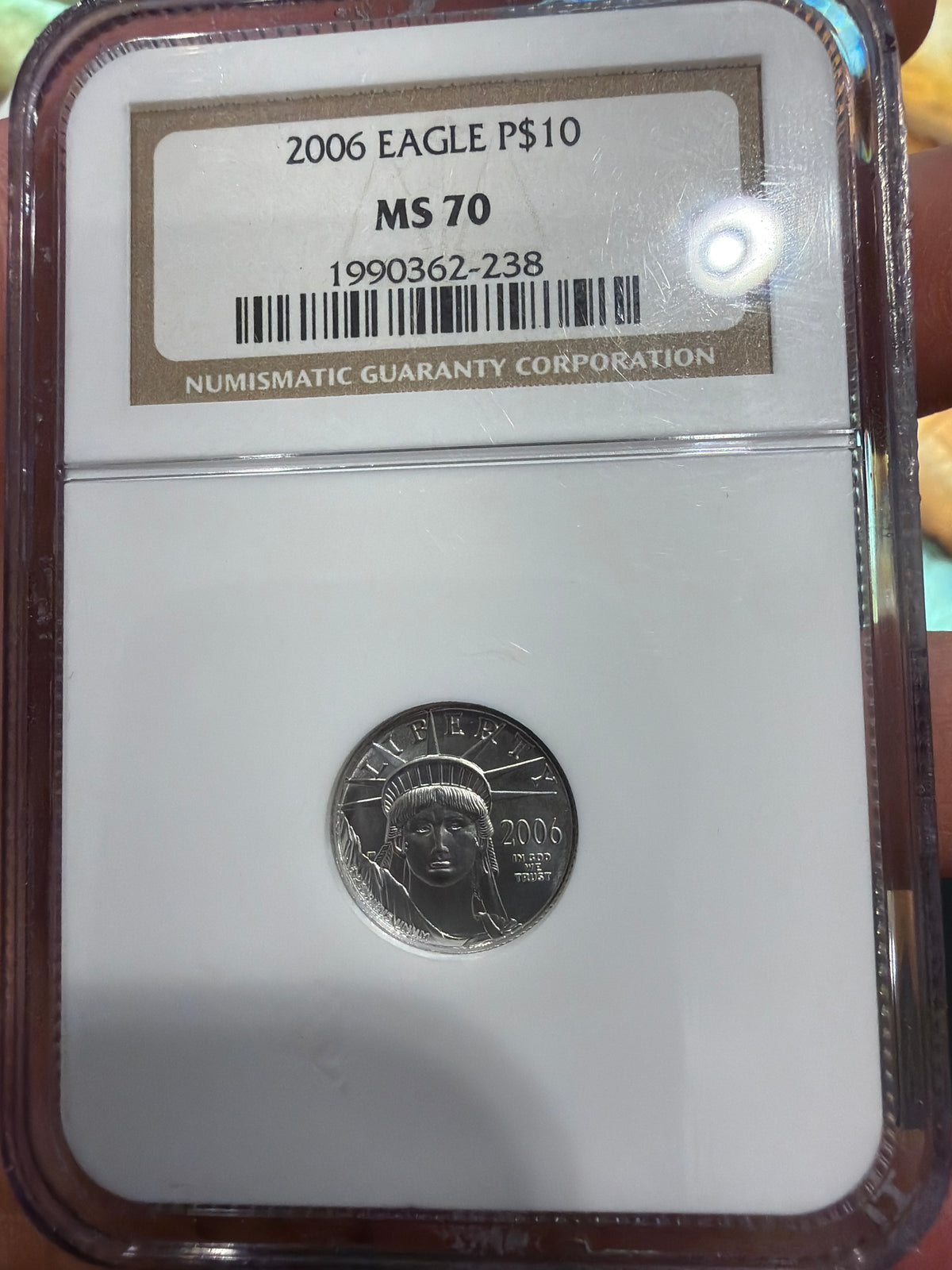 10 Dollars "American Platinum Eagle" (Bullion Coinage) - NGC MS70