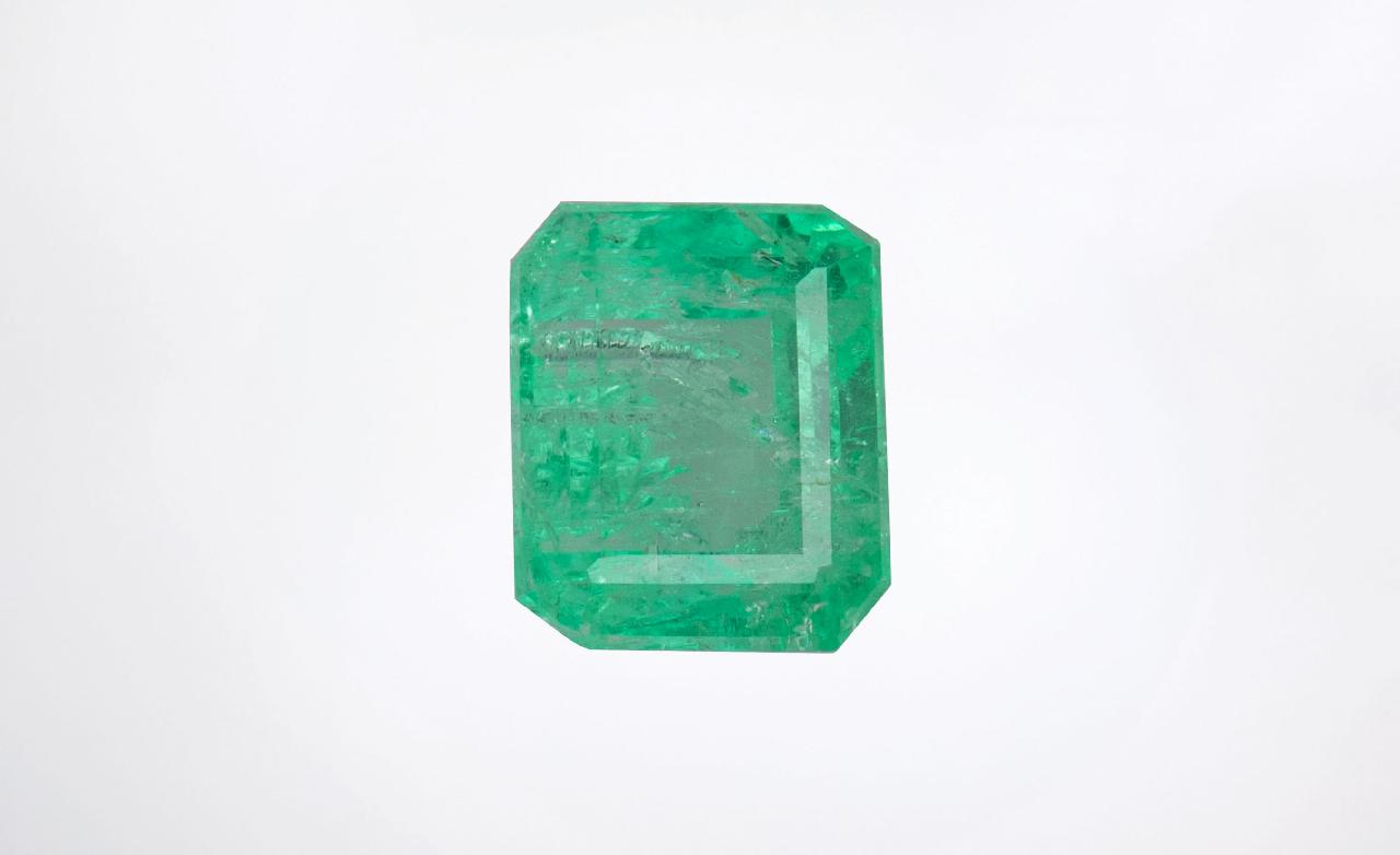 1.08 Columbian Emerald, Asscher Cut, F2, GIA Certified