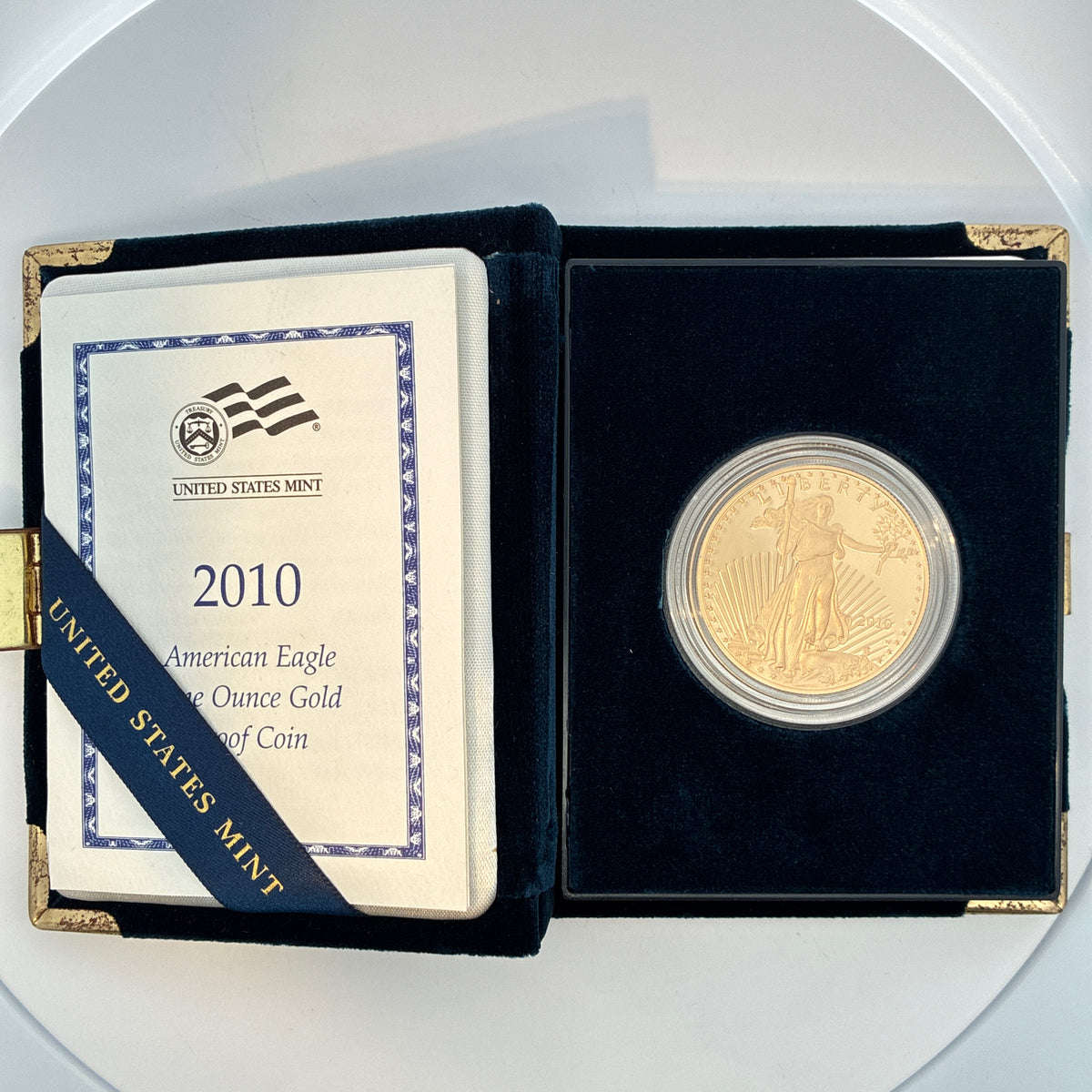 2010 $50 American Proof Gold Eagle(w/Box & COA)