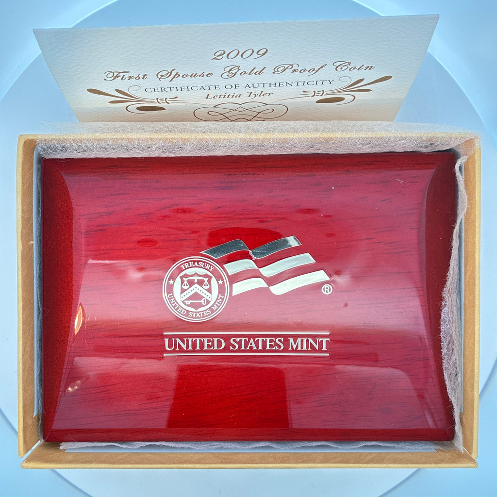 2009 First Spouse Letitia Tyler Proof Gold Coin (w/Box & COA)