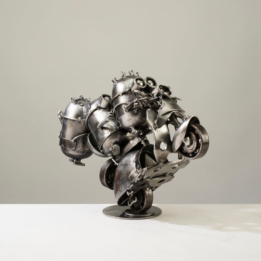 Alexander Kalifano Recycled Metal Art Minion Party Moped Inspired Recycled Metal Sculpture RMS-1200MP-N