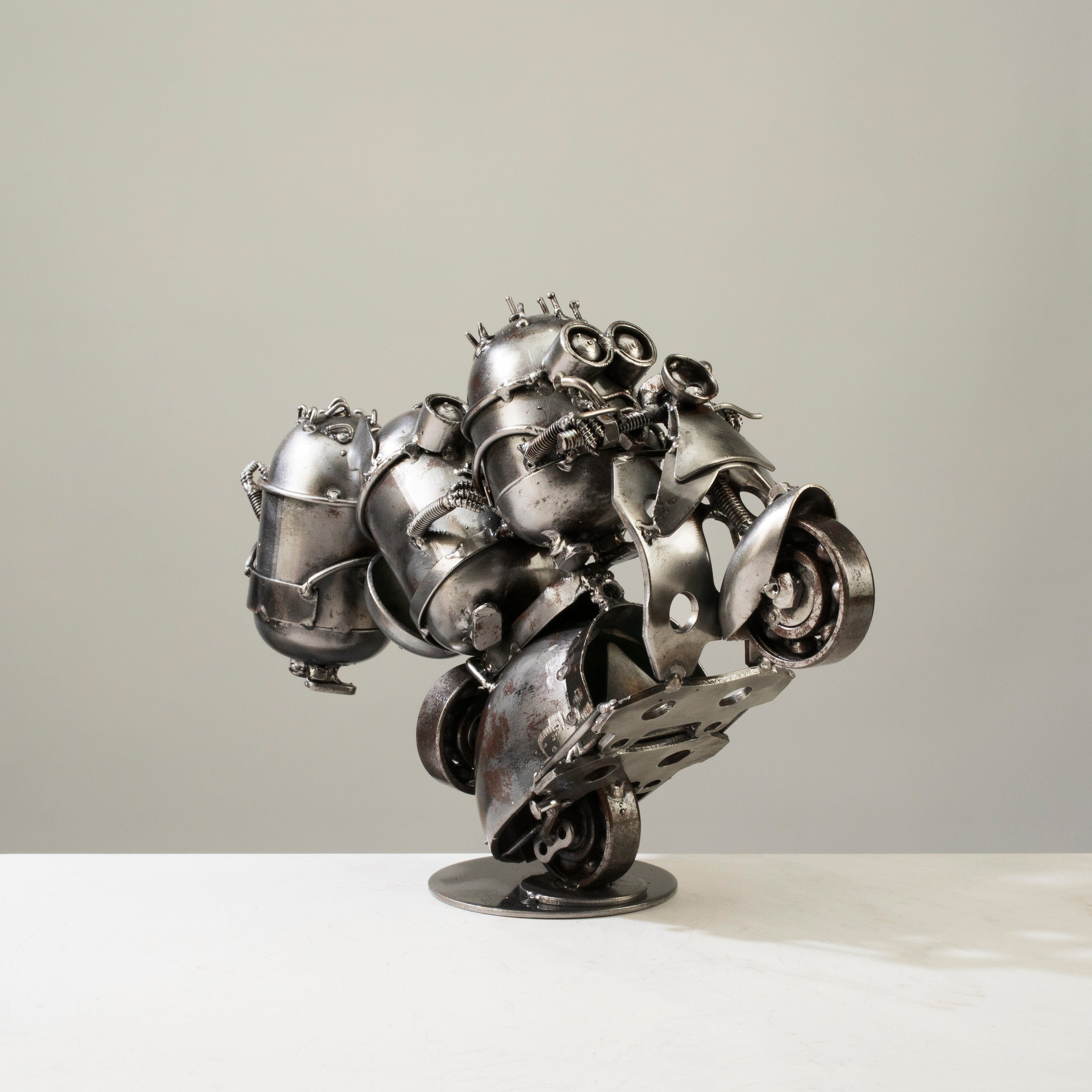 Alexander Kalifano Recycled Metal Art Minion Party Moped Inspired Recycled Metal Sculpture RMS-1200MP-N