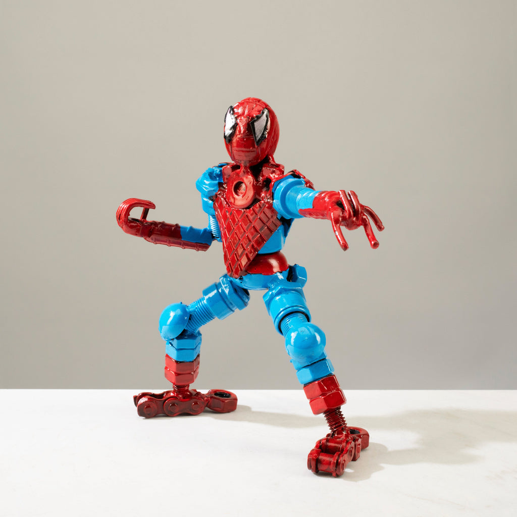 Alexander Kalifano Recycled Metal Art Spider Man Inspired Recycled Metal Sculpture RMS-400SP-N