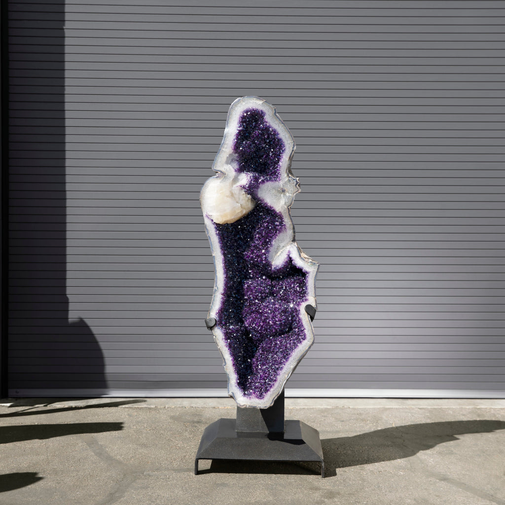Kalifano Amethyst Amethyst Geode on Custom Stand from Uruguay - 77 in / 1,012 lbs UAG250000.002