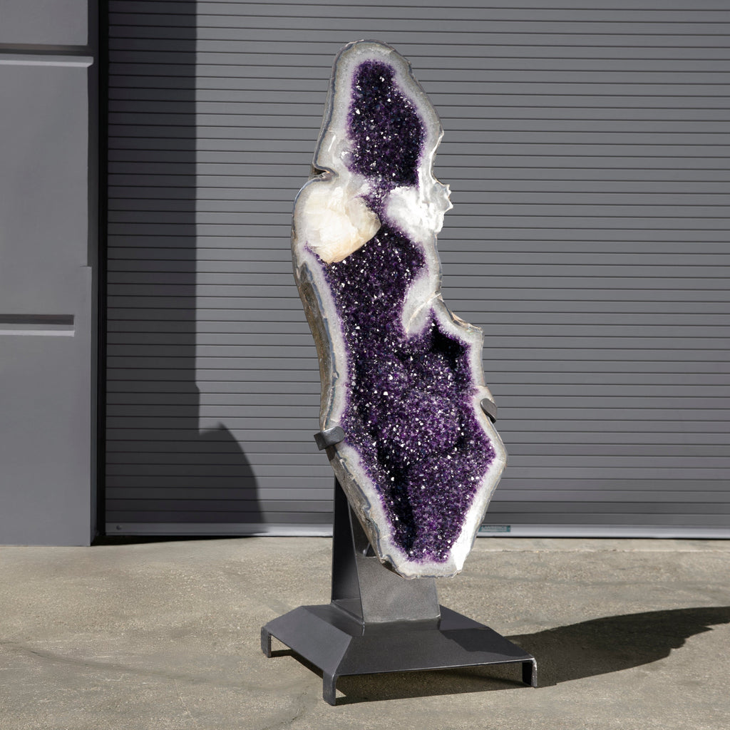 Kalifano Amethyst Amethyst Geode on Custom Stand from Uruguay - 77 in / 1,012 lbs UAG250000.002