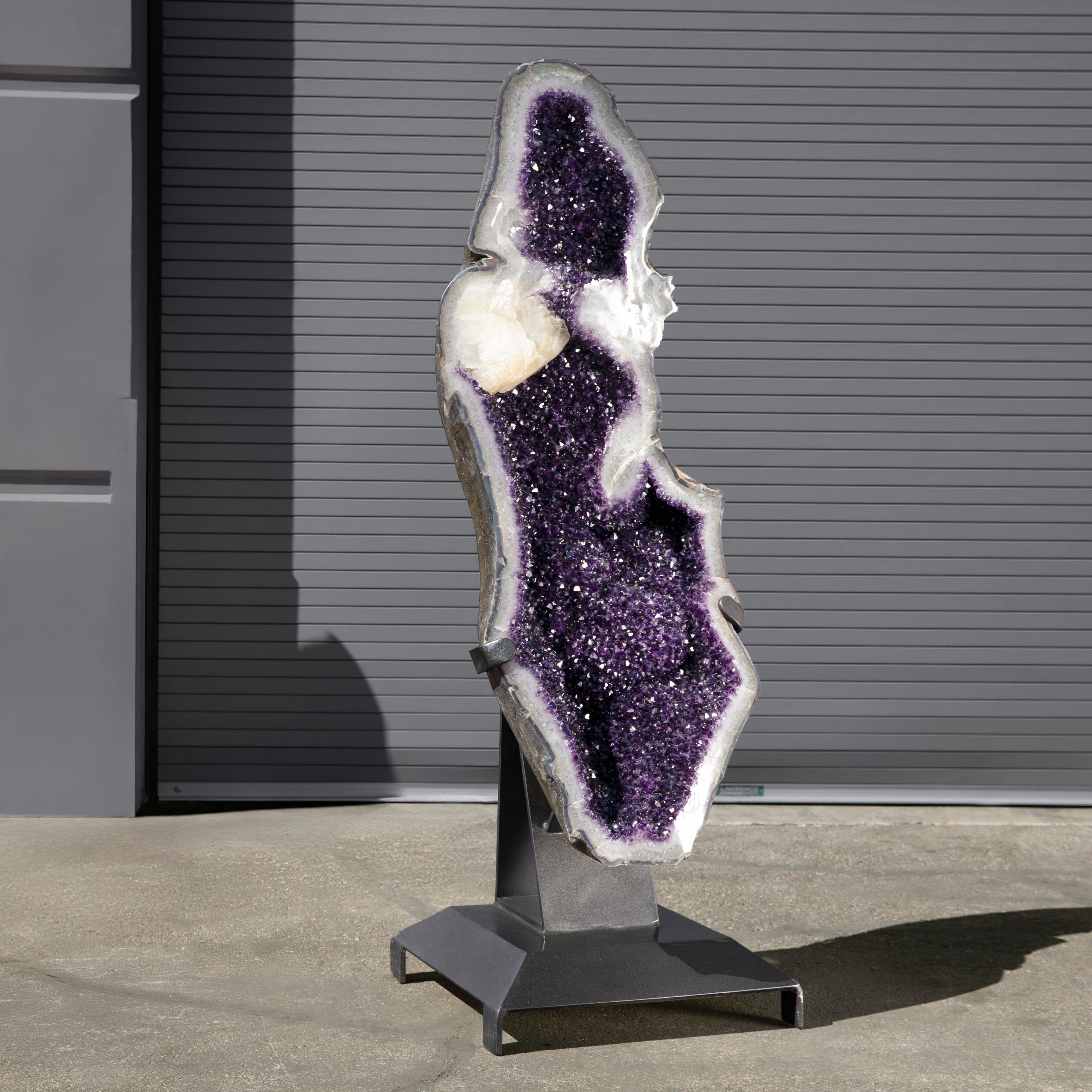 Kalifano Amethyst Amethyst Geode on Custom Stand from Uruguay - 77 in / 1,012 lbs UAG250000.002
