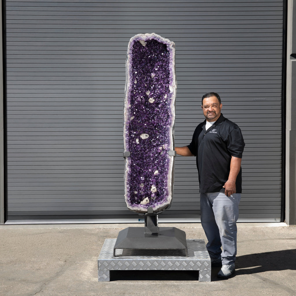 Kalifano Amethyst Amethyst Geode on Custom Stand from Uruguay - 81 in / 895 lbs UAG250000.001