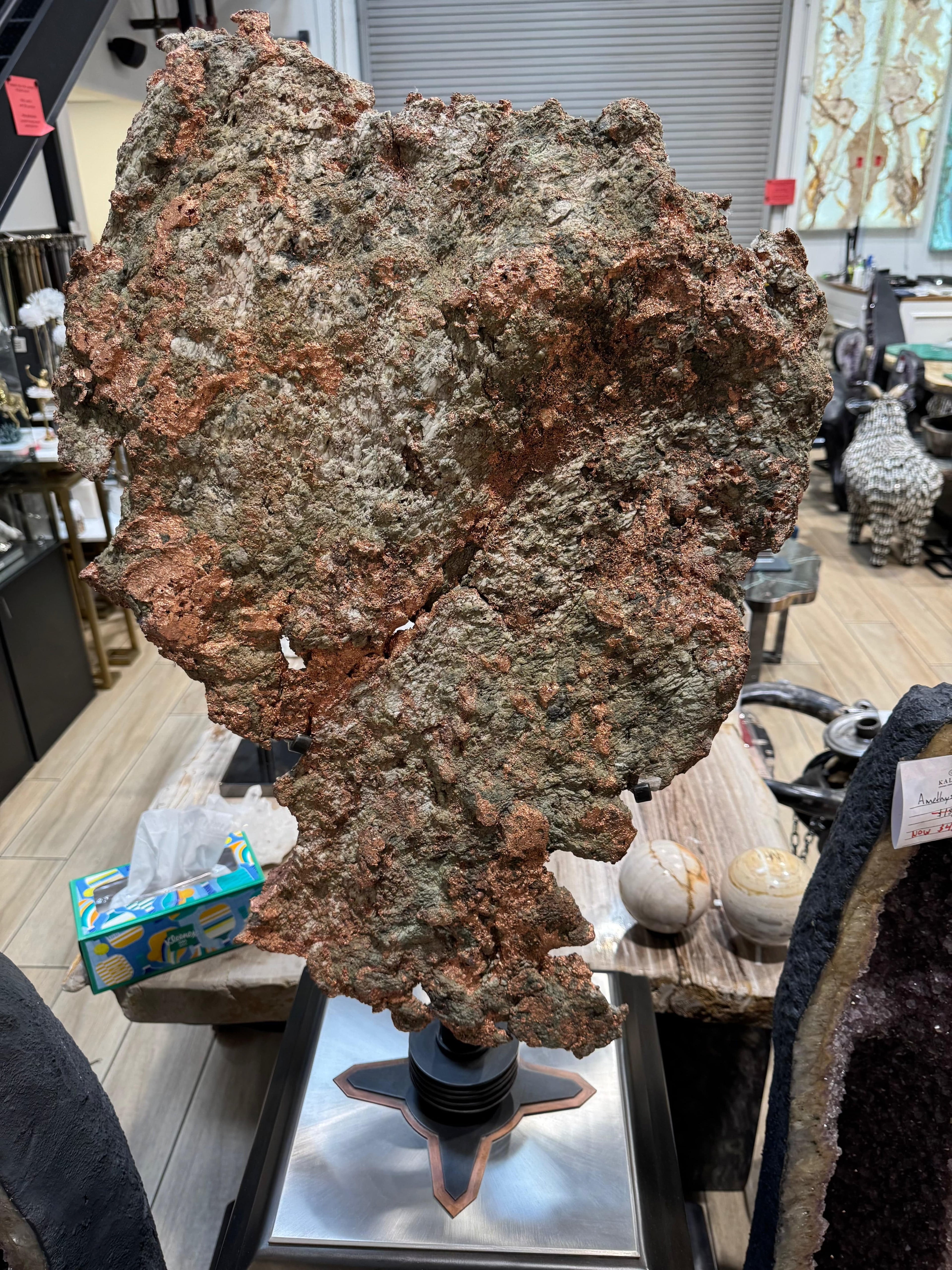 Kalifano Copper Natural XL Copper Specimen on custom stand 70” CPR92000.001