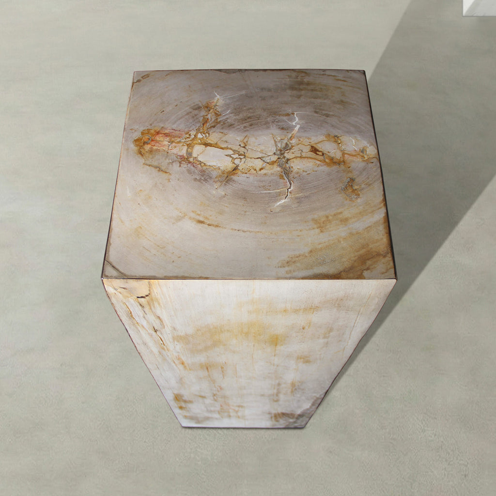 Kalifano Petrified Wood Natural Petrified Wood Hollow Square Pedestal from Indonesia - 39" / 168 lbs PWP8000.044