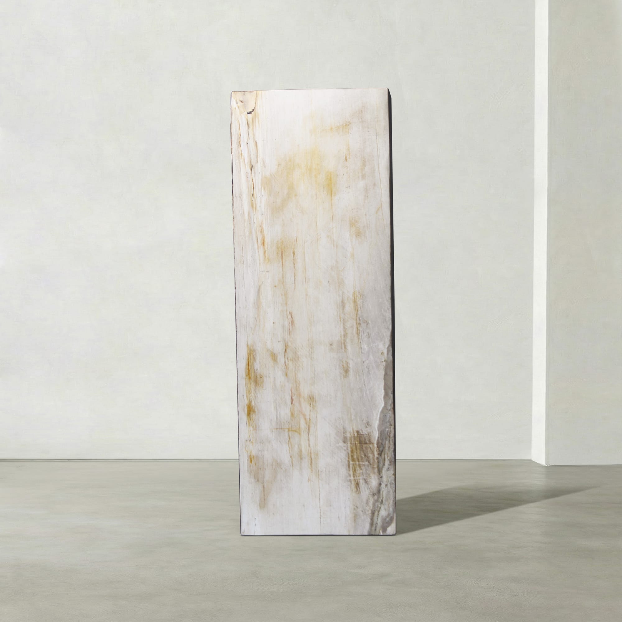 Kalifano Petrified Wood Natural Petrified Wood Hollow Square Pedestal from Indonesia - 39" / 168 lbs PWP8000.044