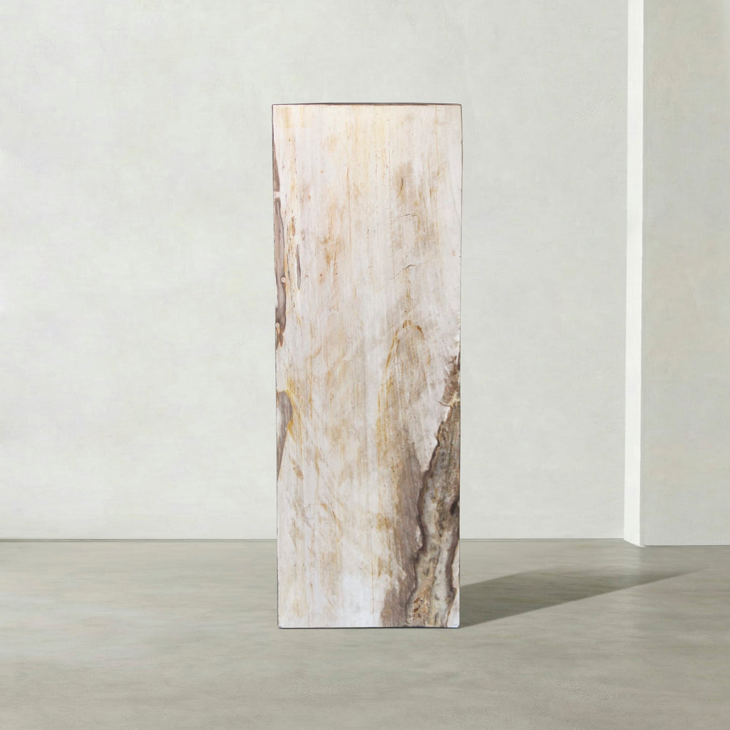 Kalifano Petrified Wood Natural Petrified Wood Hollow Square Pedestal from Indonesia - 39" / 168 lbs PWP8000.044