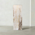 Kalifano Petrified Wood Natural Petrified Wood Hollow Square Pedestal from Indonesia - 39" / 168 lbs PWP8000.044