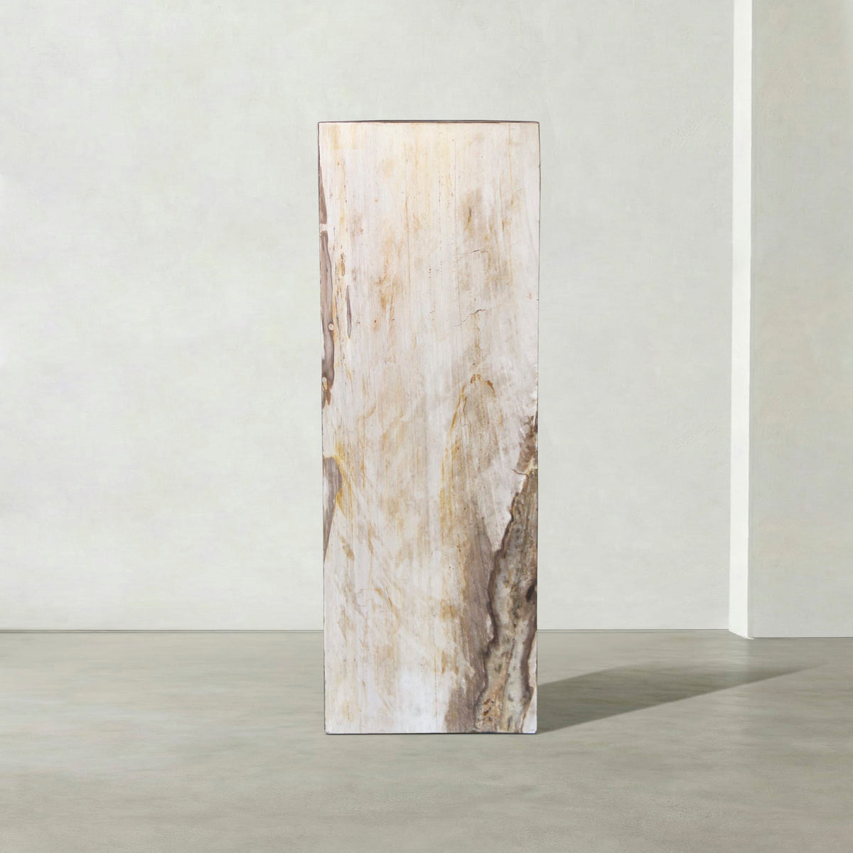 Kalifano Petrified Wood Natural Petrified Wood Hollow Square Pedestal from Indonesia - 39" / 168 lbs PWP8000.044