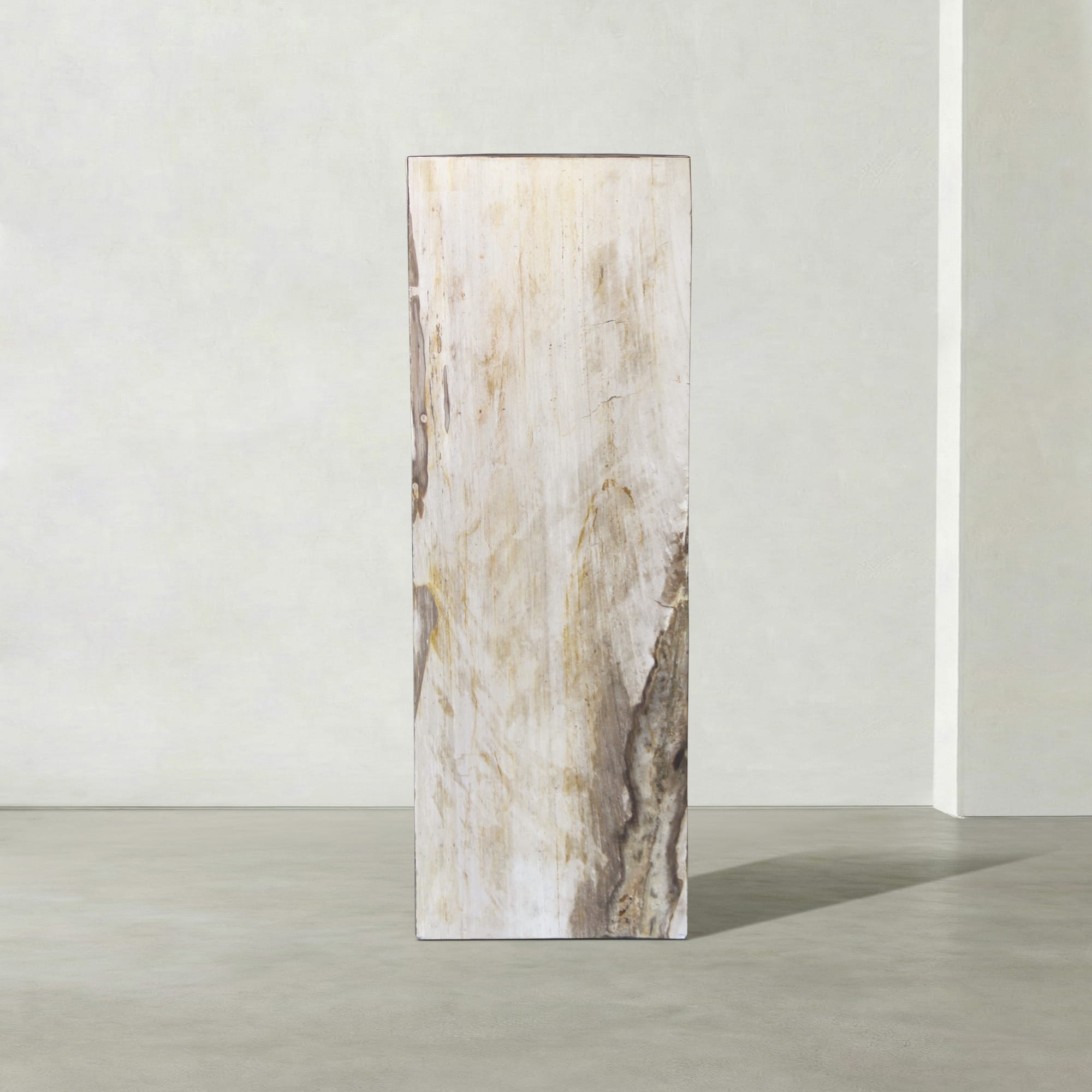 Kalifano Petrified Wood Natural Petrified Wood Hollow Square Pedestal from Indonesia - 39" / 168 lbs PWP8000.044