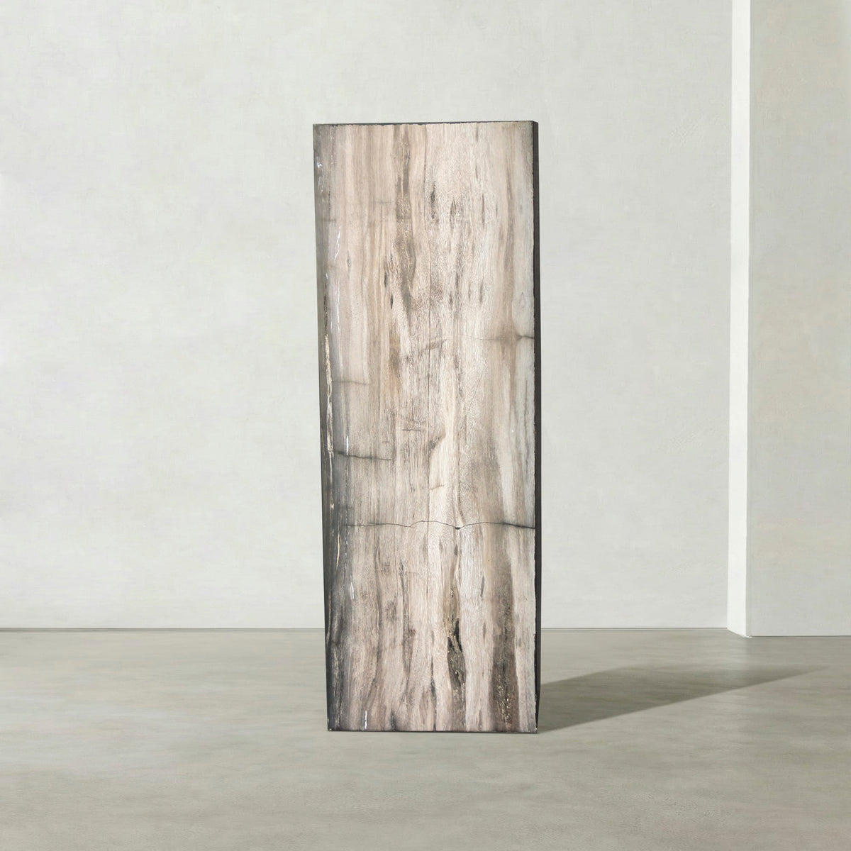 Kalifano Petrified Wood Natural Petrified Wood Hollow Square Pedestal from Indonesia - 39" / 174 lbs PWP8000.062