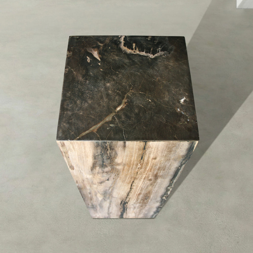 Kalifano Petrified Wood Natural Petrified Wood Hollow Square Pedestal from Indonesia - 39" / 190 lbs PWP8000.063