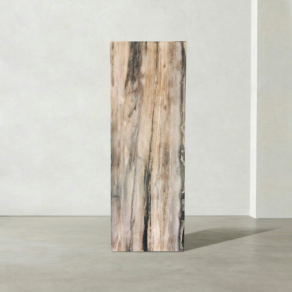 Kalifano Petrified Wood Natural Petrified Wood Hollow Square Pedestal from Indonesia - 39" / 190 lbs PWP8000.063