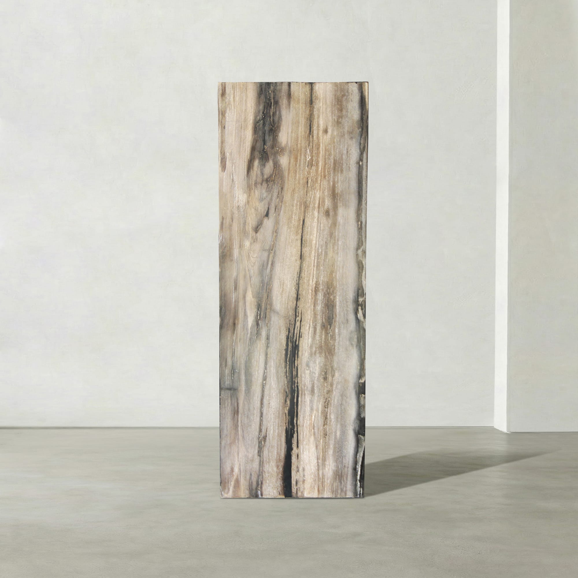 Kalifano Petrified Wood Natural Petrified Wood Hollow Square Pedestal from Indonesia - 39" / 190 lbs PWP8000.063