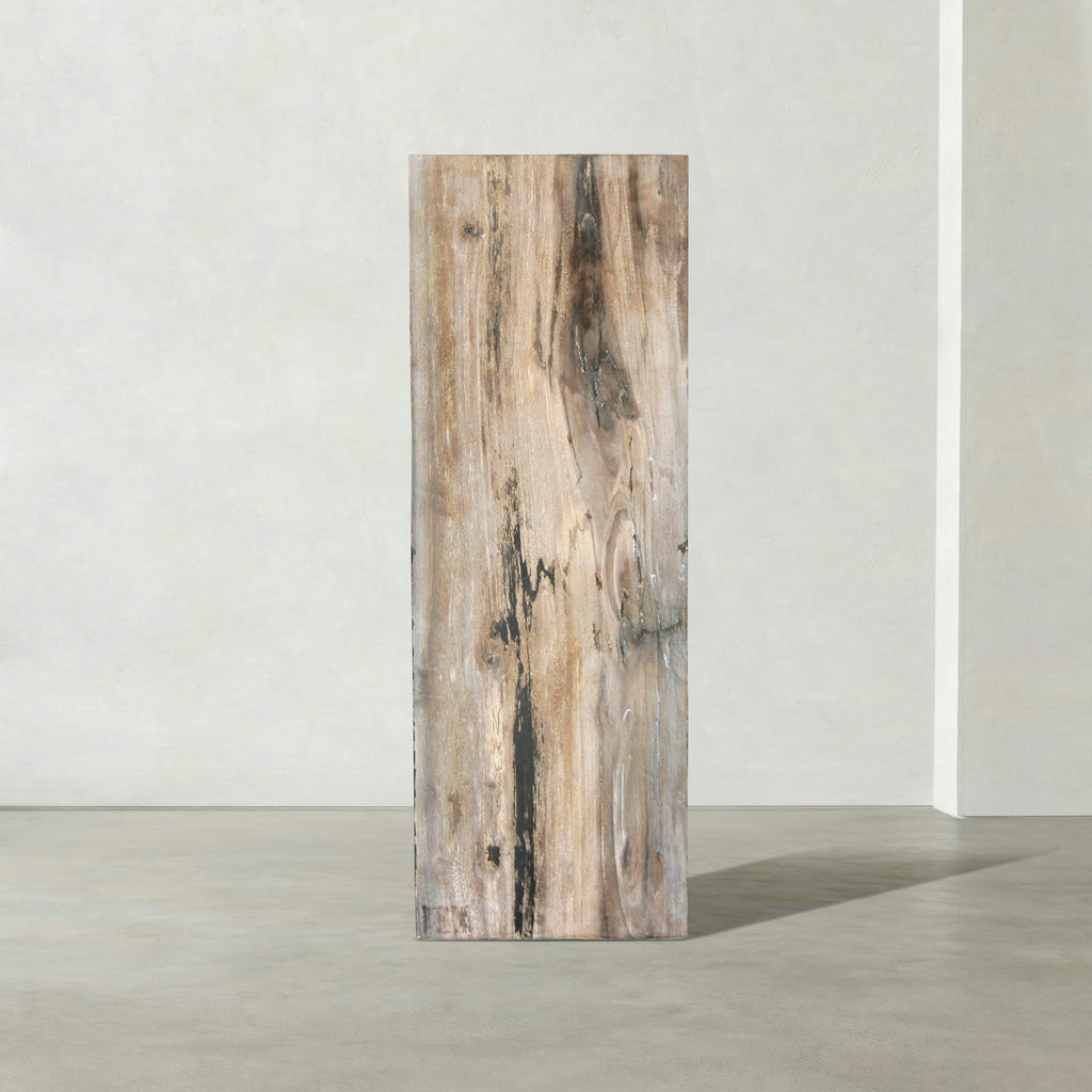 Kalifano Petrified Wood Natural Petrified Wood Hollow Square Pedestal from Indonesia - 39" / 190 lbs PWP8000.063