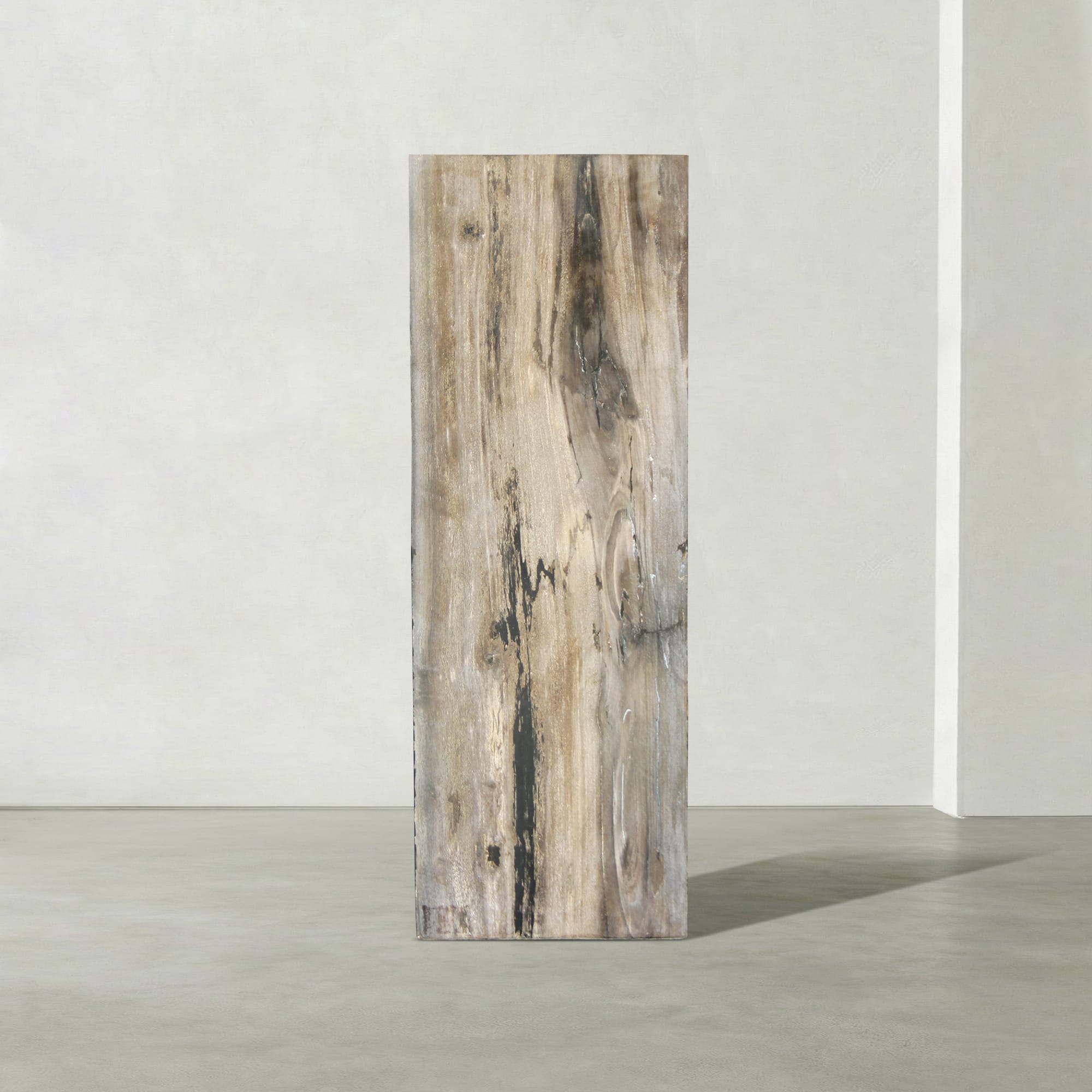 Kalifano Petrified Wood Natural Petrified Wood Hollow Square Pedestal from Indonesia - 39" / 190 lbs PWP8000.063