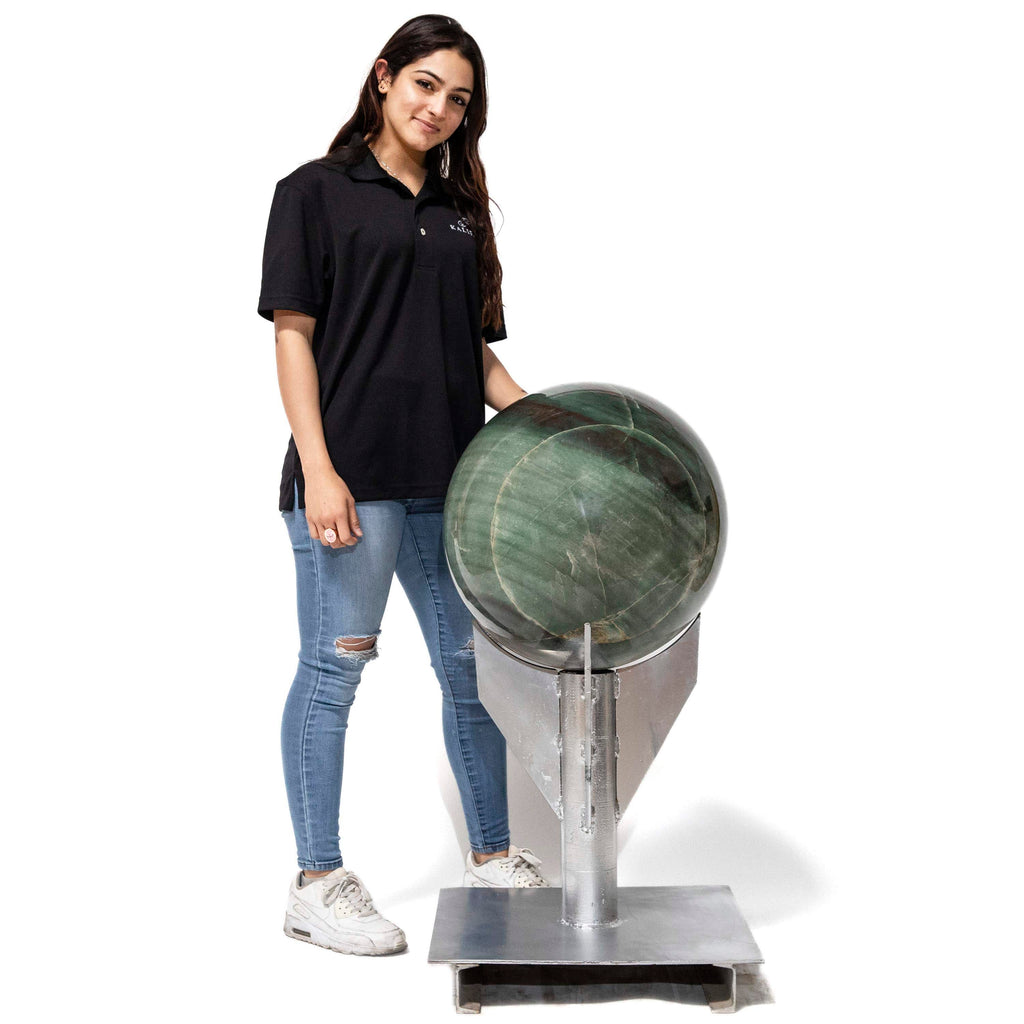 Kalifano Quartz Green Quartz Sphere - 304 lbs / 17" diameter SPGQ38000.001