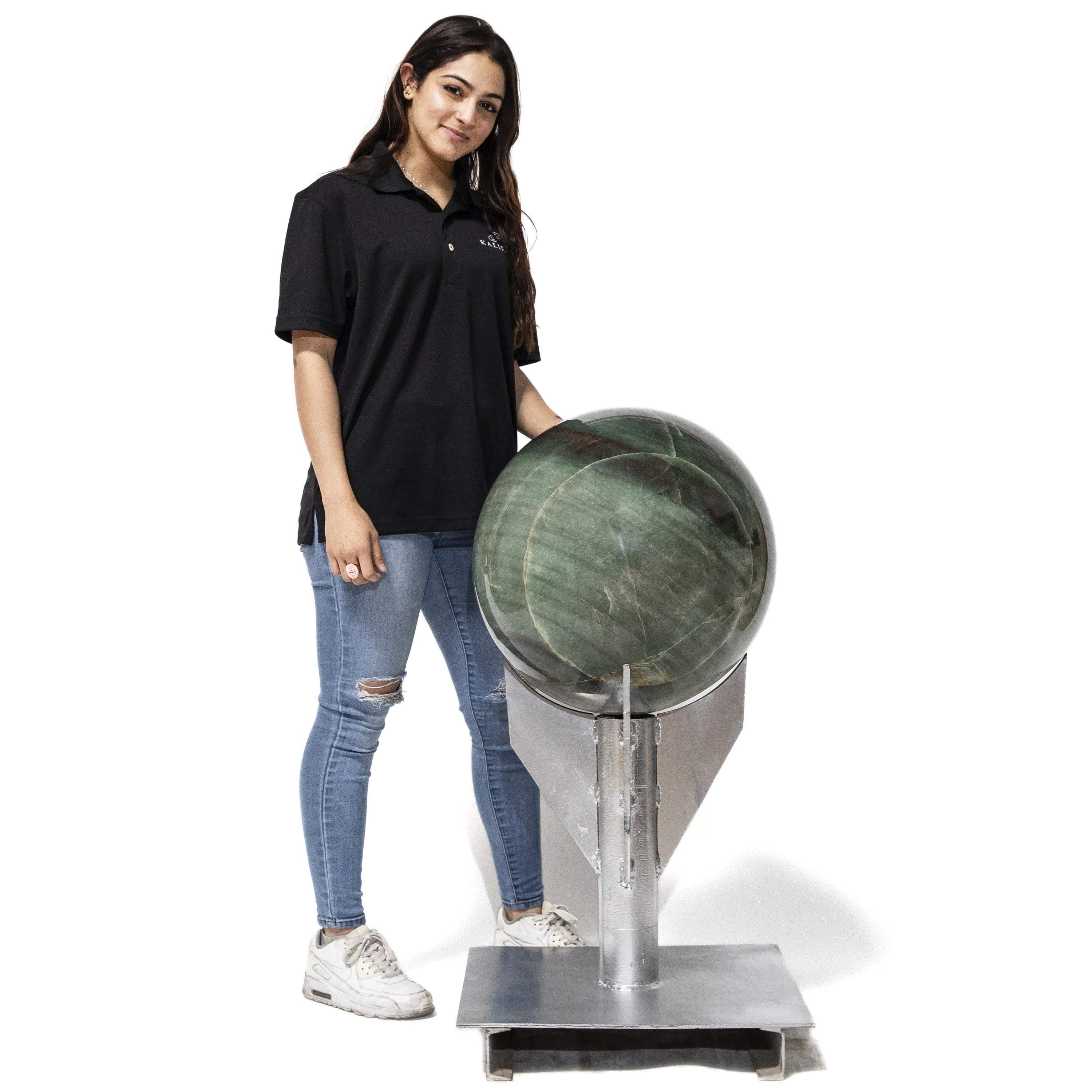 Kalifano Quartz Green Quartz Sphere - 304 lbs / 17" diameter SPGQ38000.001