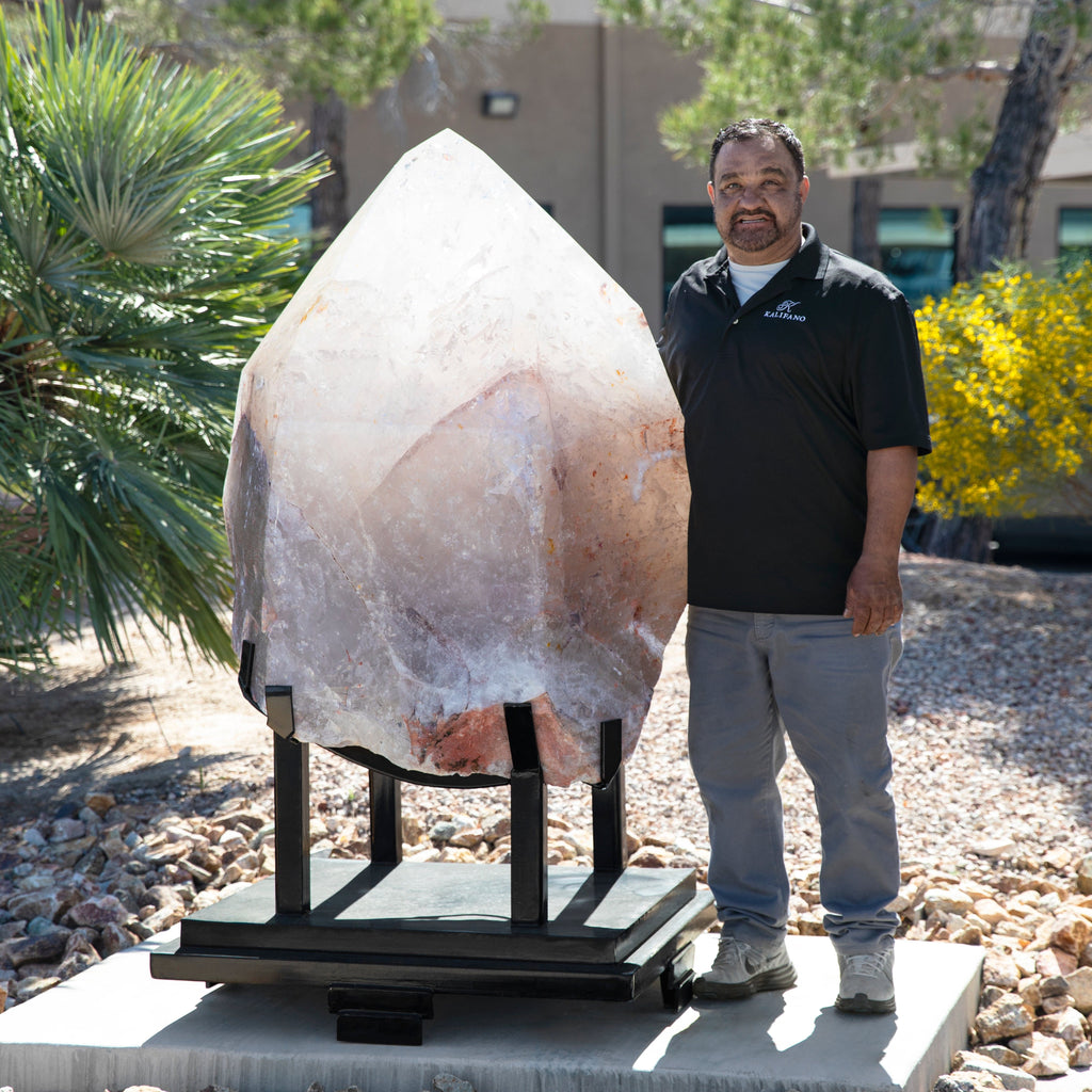 Kalifano Quartz Natural Clear Quartz Obelisk 67" / 1,985 lbs QC500000.001