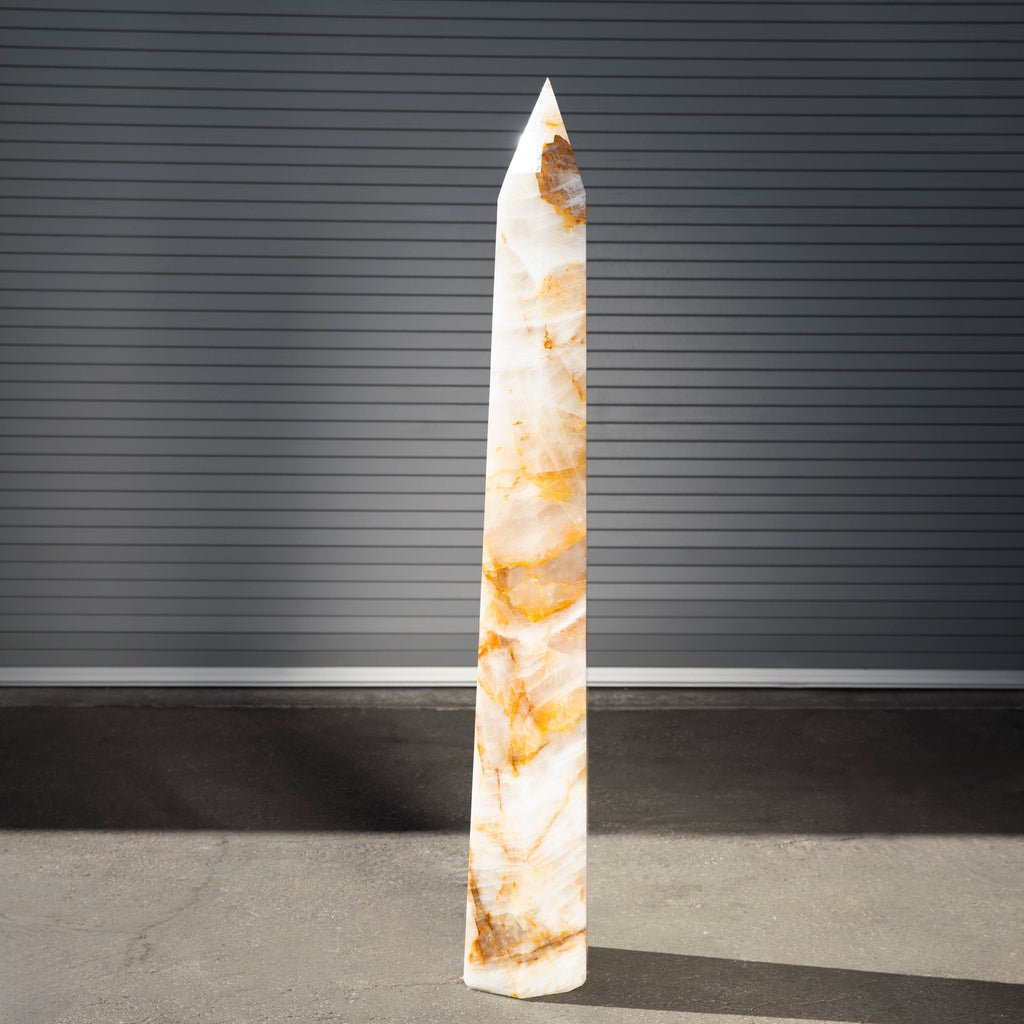 Kalifano Quartz Natural Hematoid Quartz Obelisk 67" / 482 lbs QC120000.004