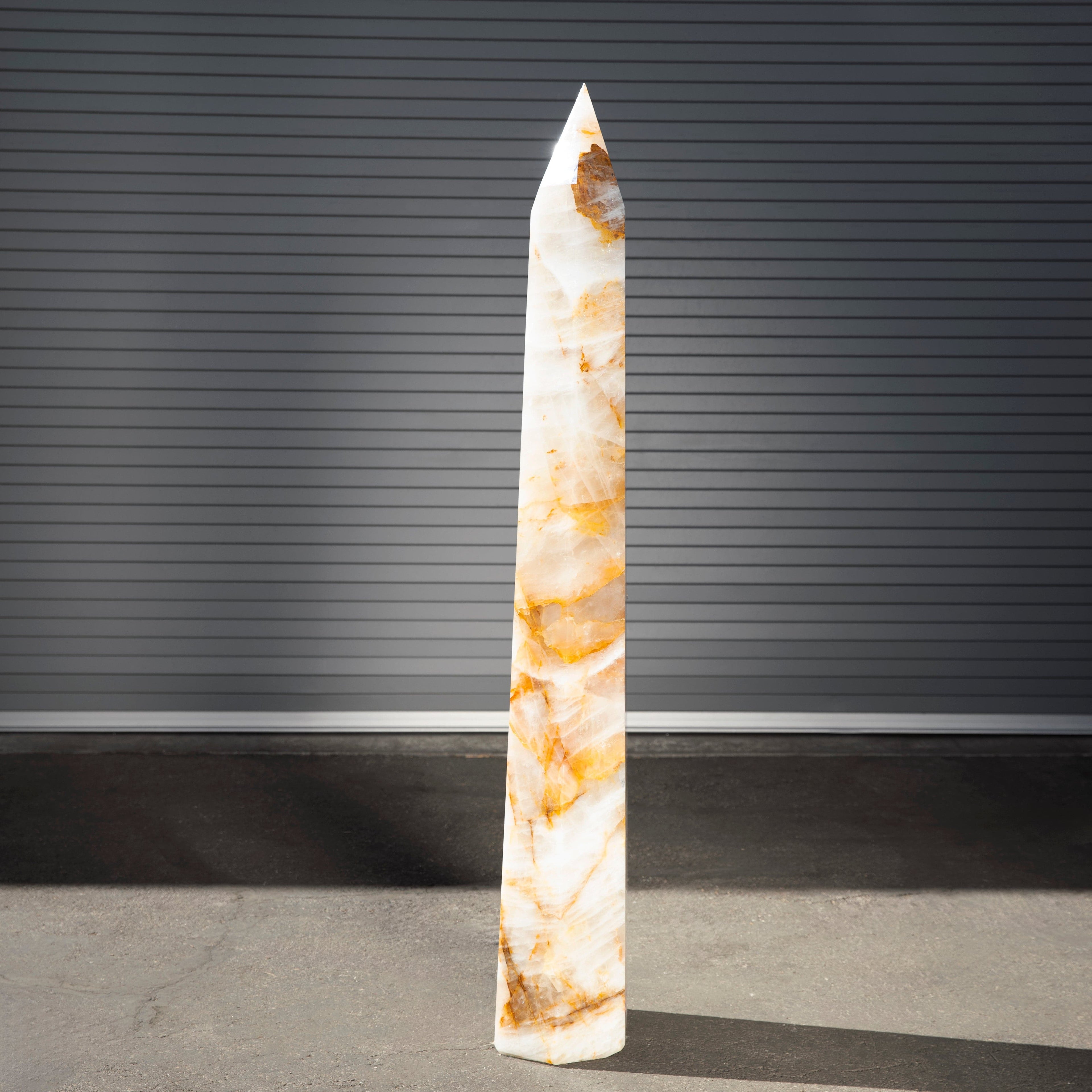 Kalifano Quartz Natural Hematoid Quartz Obelisk 67" / 482 lbs QC120000.004