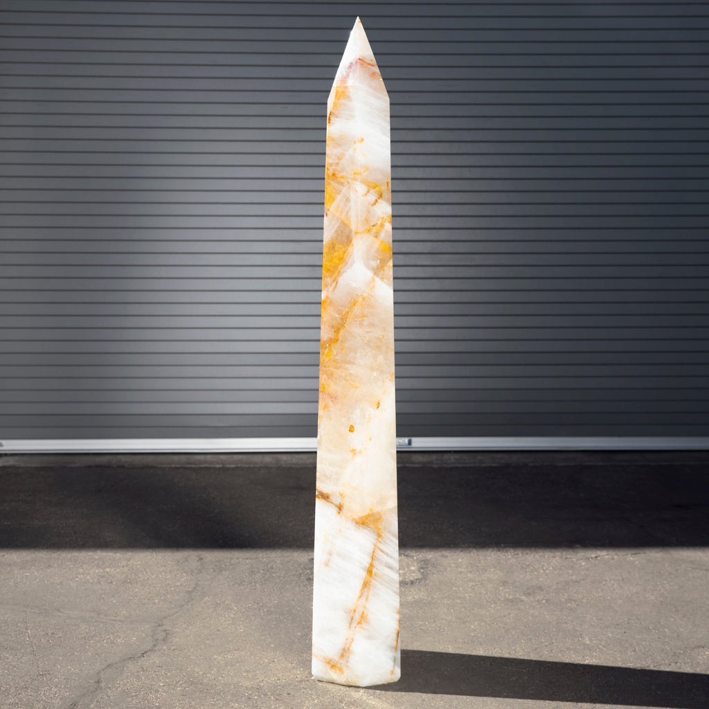 Kalifano Quartz Natural Hematoid Quartz Obelisk 67" / 482 lbs QC120000.004