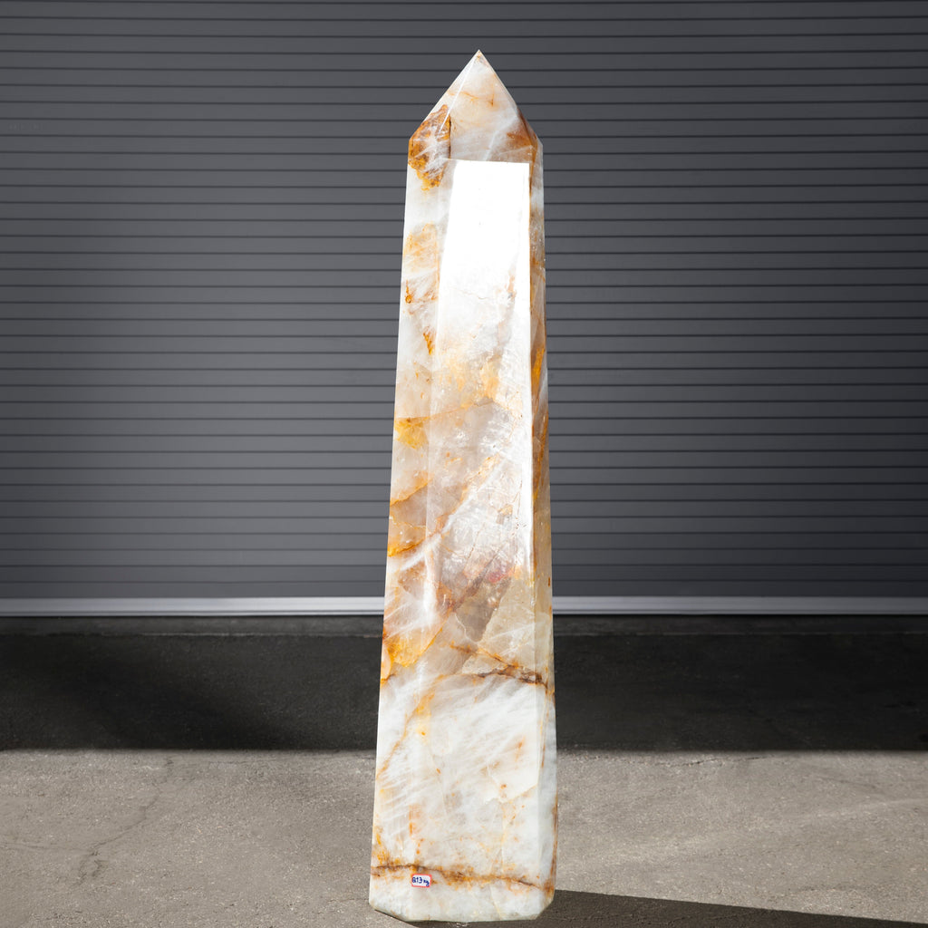 Kalifano Quartz Natural Hematoid Quartz Obelisk 67" / 482 lbs QC120000.004