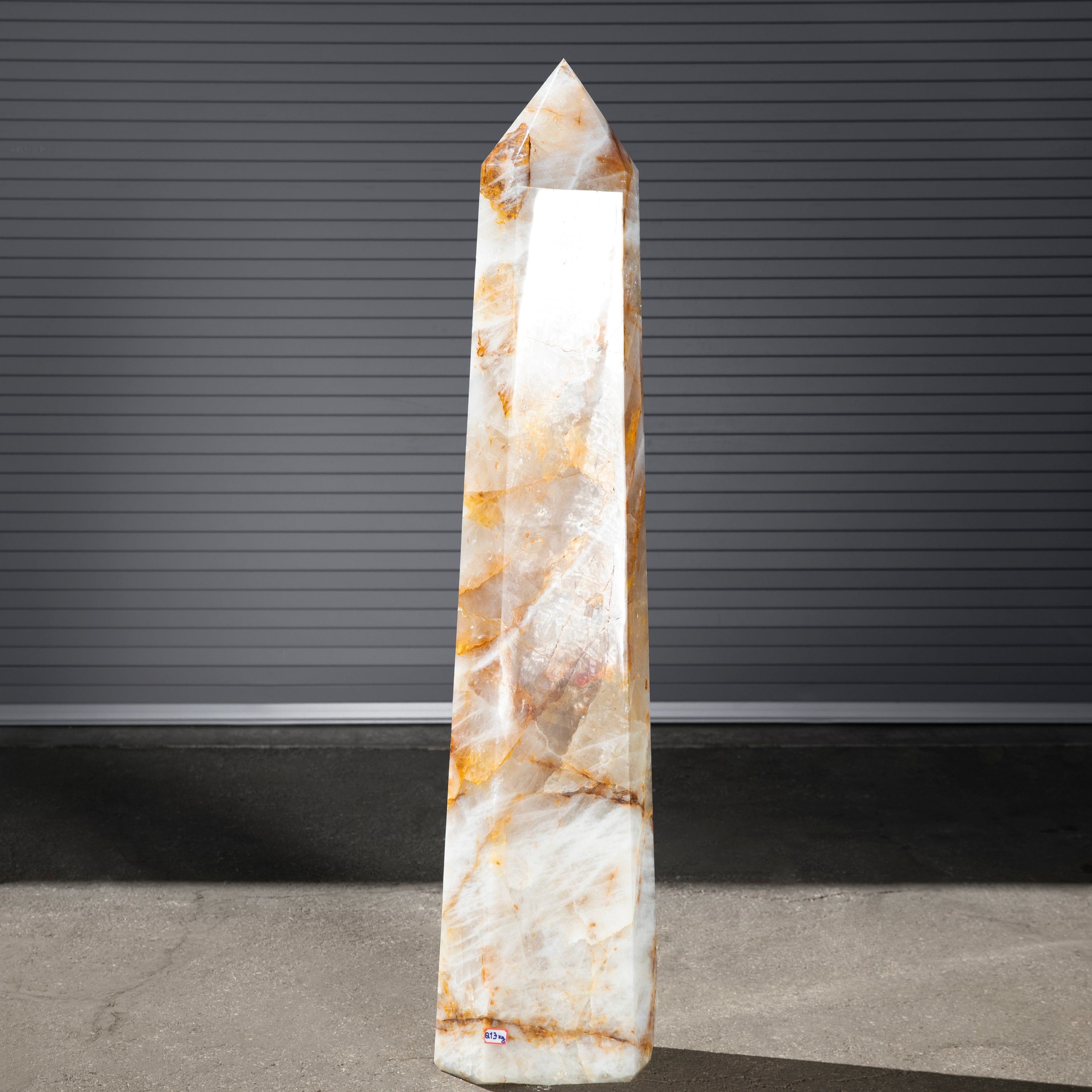 Kalifano Quartz Natural Hematoid Quartz Obelisk 67" / 482 lbs QC120000.004
