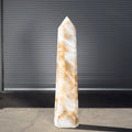 Kalifano Quartz Natural Hematoid Quartz Obelisk 67" / 482 lbs QC120000.004