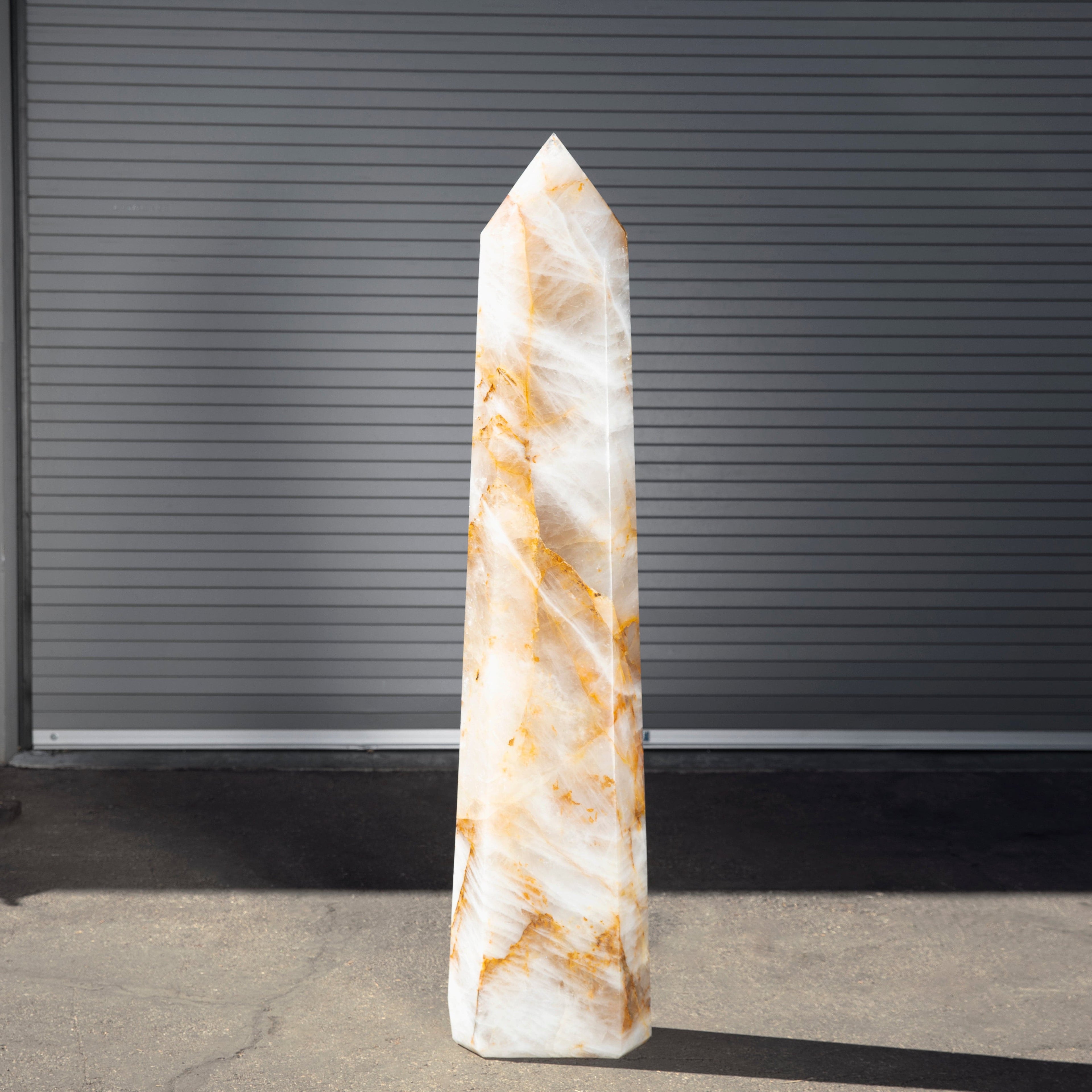 Kalifano Quartz Natural Hematoid Quartz Obelisk 67" / 482 lbs QC120000.004