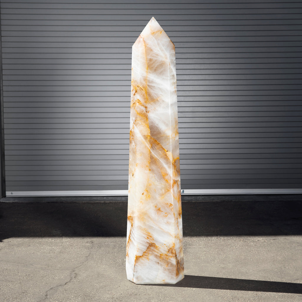 Kalifano Quartz Natural Hematoid Quartz Obelisk 67" / 482 lbs QC120000.004
