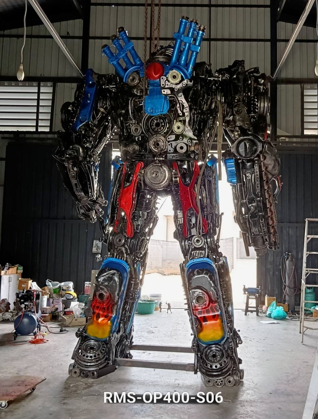 157" Optimus Prime Inspired Recycled Metal Art Sculpture