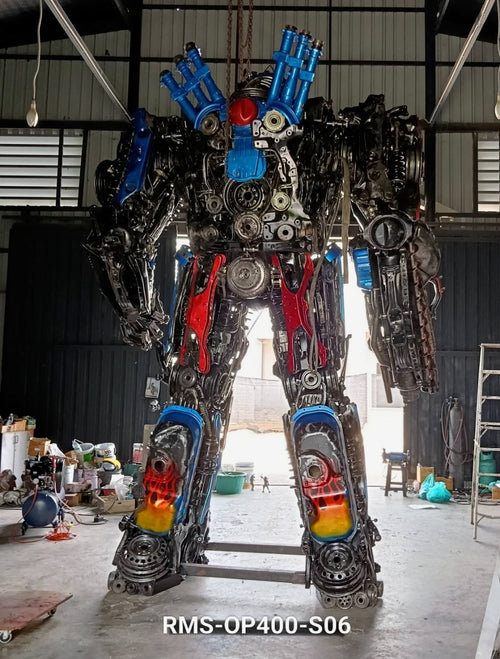 157" Optimus Prime Inspired Recycled Metal Art Sculpture