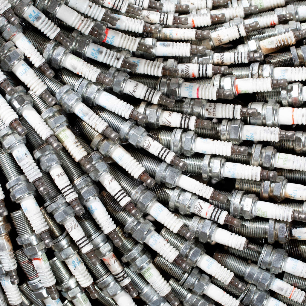Kalifano Recycled Metal Art 37" Spark Plug Large Sheep (2,000+) Recycled Metal Sculpture RMS-SL-P