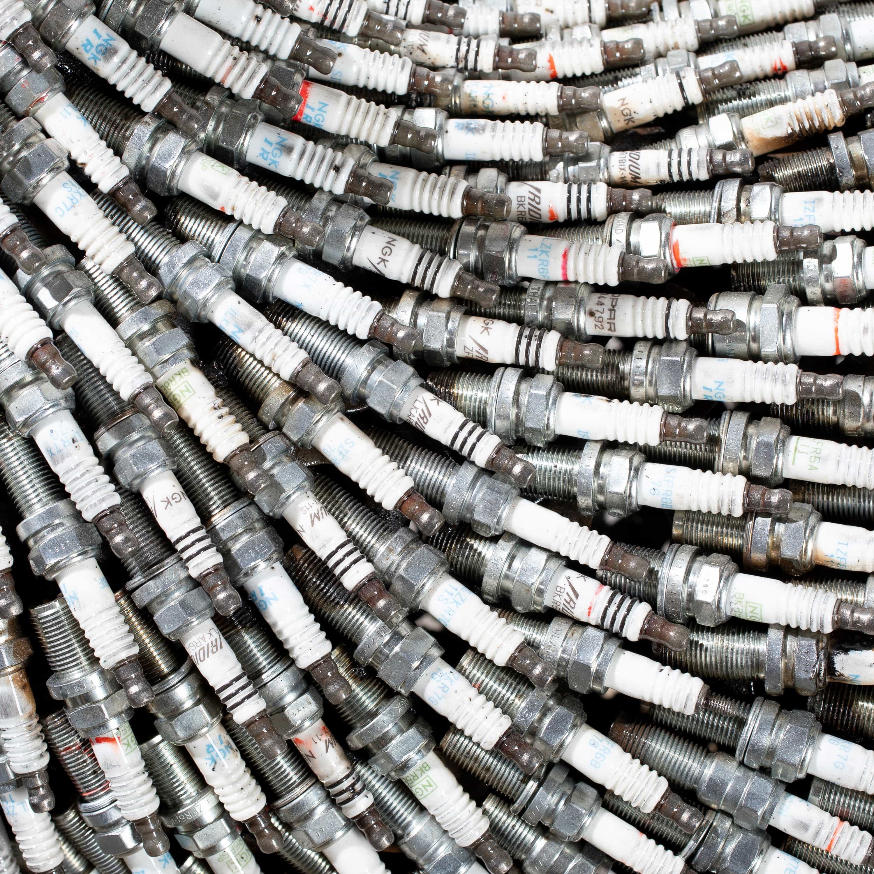 Kalifano Recycled Metal Art 37" Spark Plug Large Sheep (2,000+) Recycled Metal Sculpture RMS-SL-P