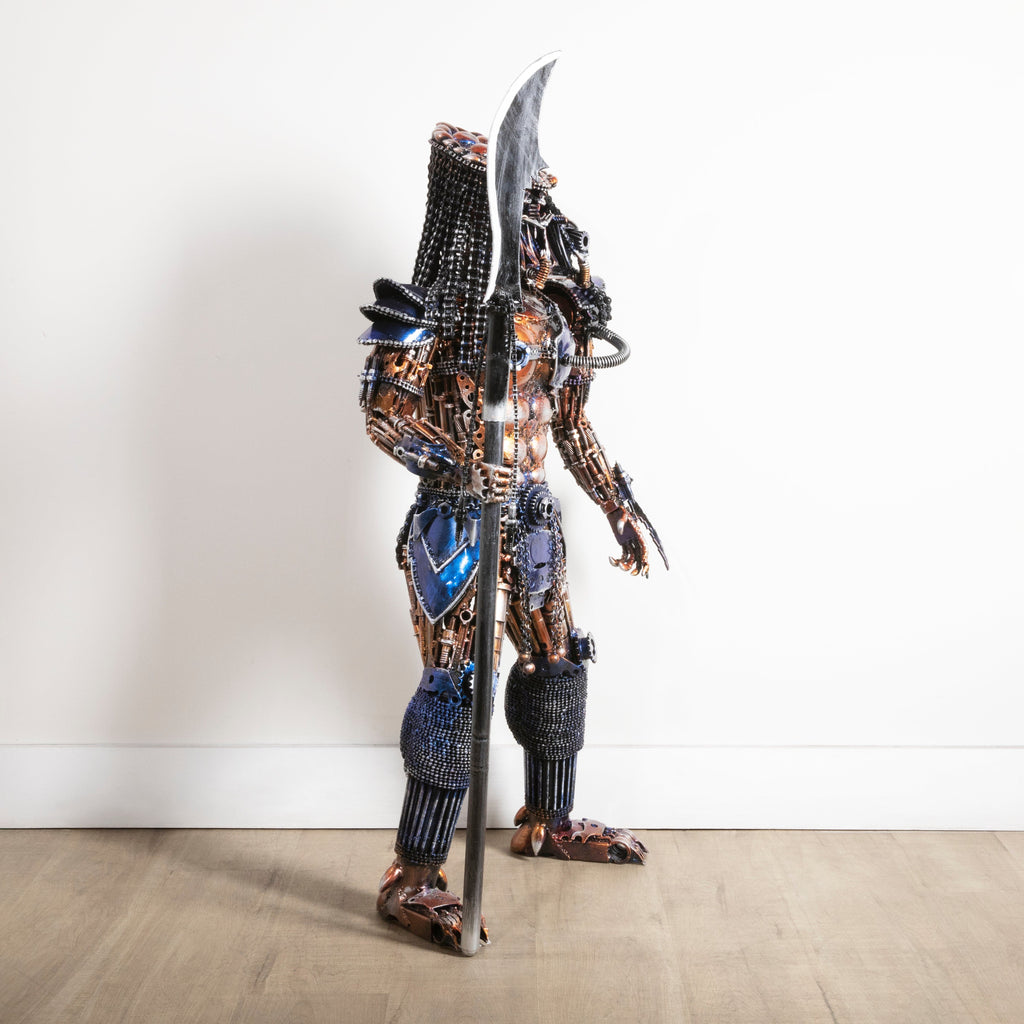 Kalifano Recycled Metal Art 43" Predator Inspired Recycled Metal Sculpture RMS-PRED110-P