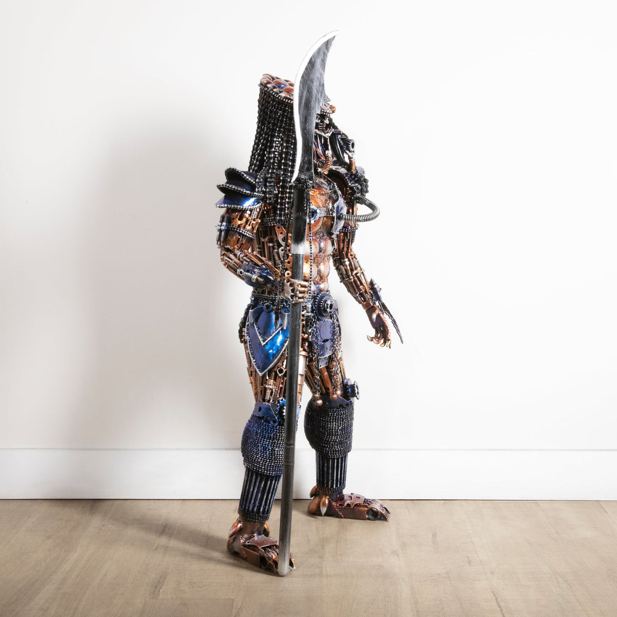 Kalifano Recycled Metal Art 43" Predator Inspired Recycled Metal Sculpture RMS-PRED110-P