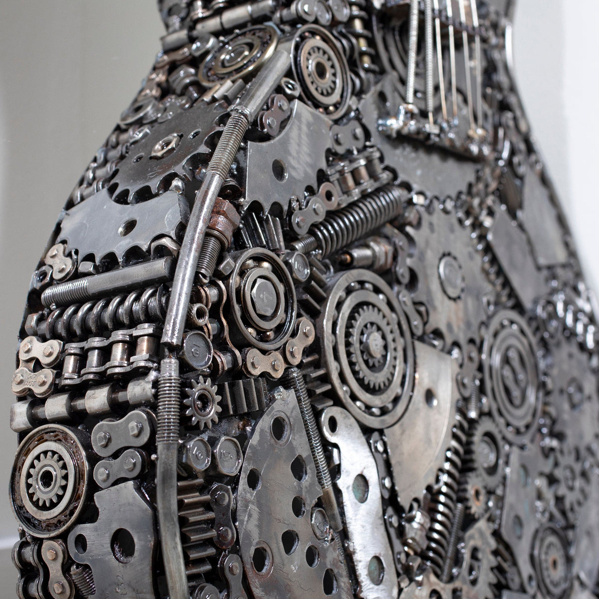 KALIFANO Recycled Metal Art 48" Guitar Inspired Recycled Metal Art Sculpture RMS-GT123-PK