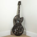 KALIFANO Recycled Metal Art 48" Guitar Inspired Recycled Metal Art Sculpture RMS-GT123-PK