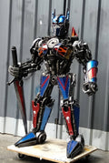 Kalifano Recycled Metal Art 55" Optimus Prime Inspired Recycled Metal Art Sculpture RMS-OP140-S16